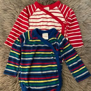 2 Hanna Andersson Striped Bodysuit